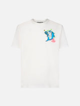 Boy cotton t-shirt with cryptopuppets shark print | CRYPTOPUPPETS SPECIAL EDITION