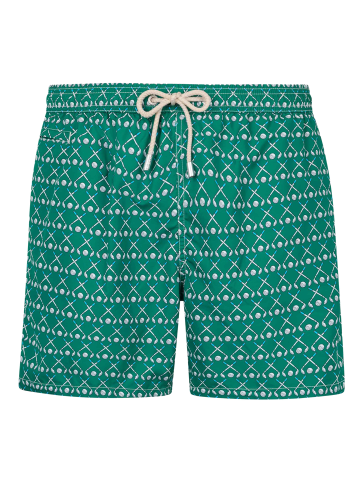 Costume da bagno da uomo in tessuto leggero Lighting Micro Fantasy con stampa golf