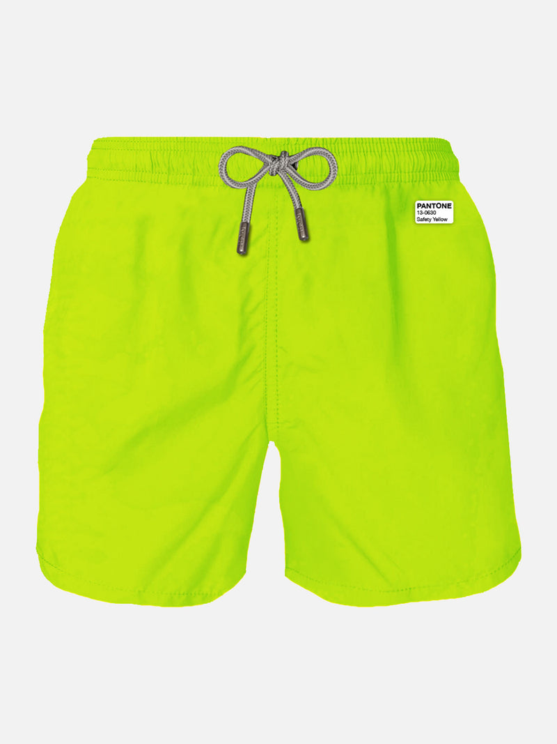 Man fluo yellow swim shorts | PANTONE™ SPECIAL EDITION