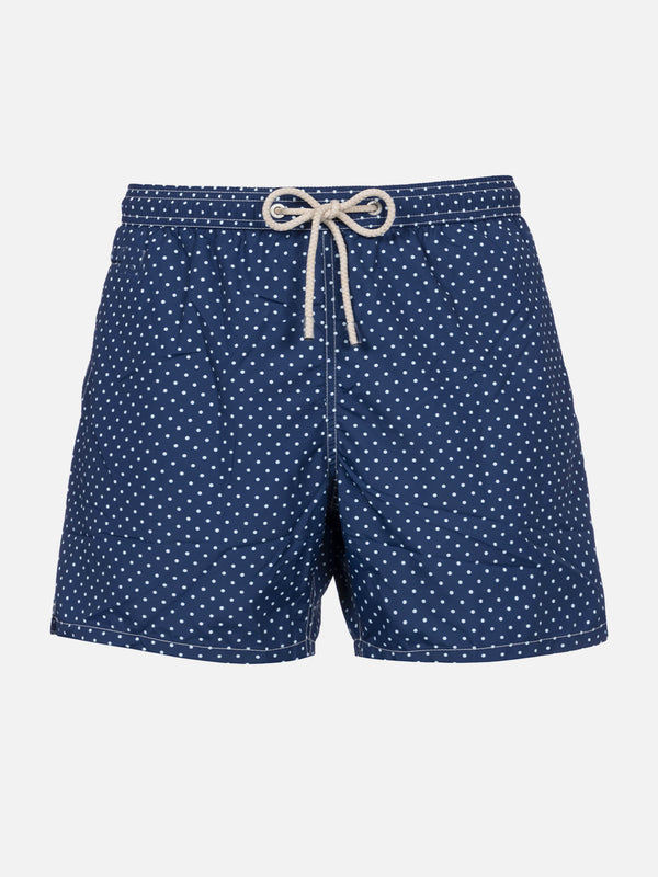 Costume da bagno da bambino in tessuto leggero Jean Lighting con stampa a pois