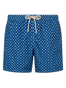 Man lightweight fabric swim-shorts Lighting Micro Fantasy with tie print