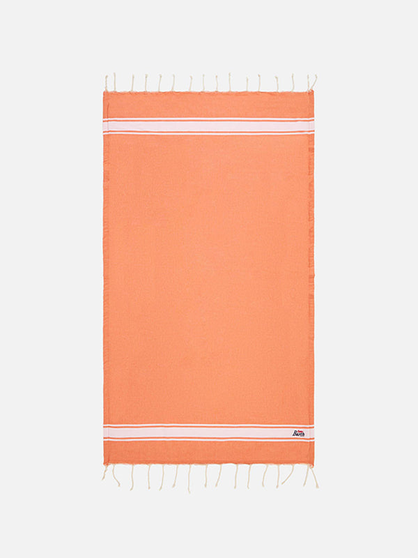 Telo fouta arancio fluo doppiato con spugna