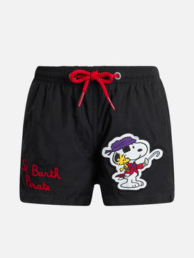 Boy mid-length Haiti swim-shorts with Snoopy placed print and embroidery | SNOOPY PEANUTS SPECIAL EDITION - MC2 Saint Barth