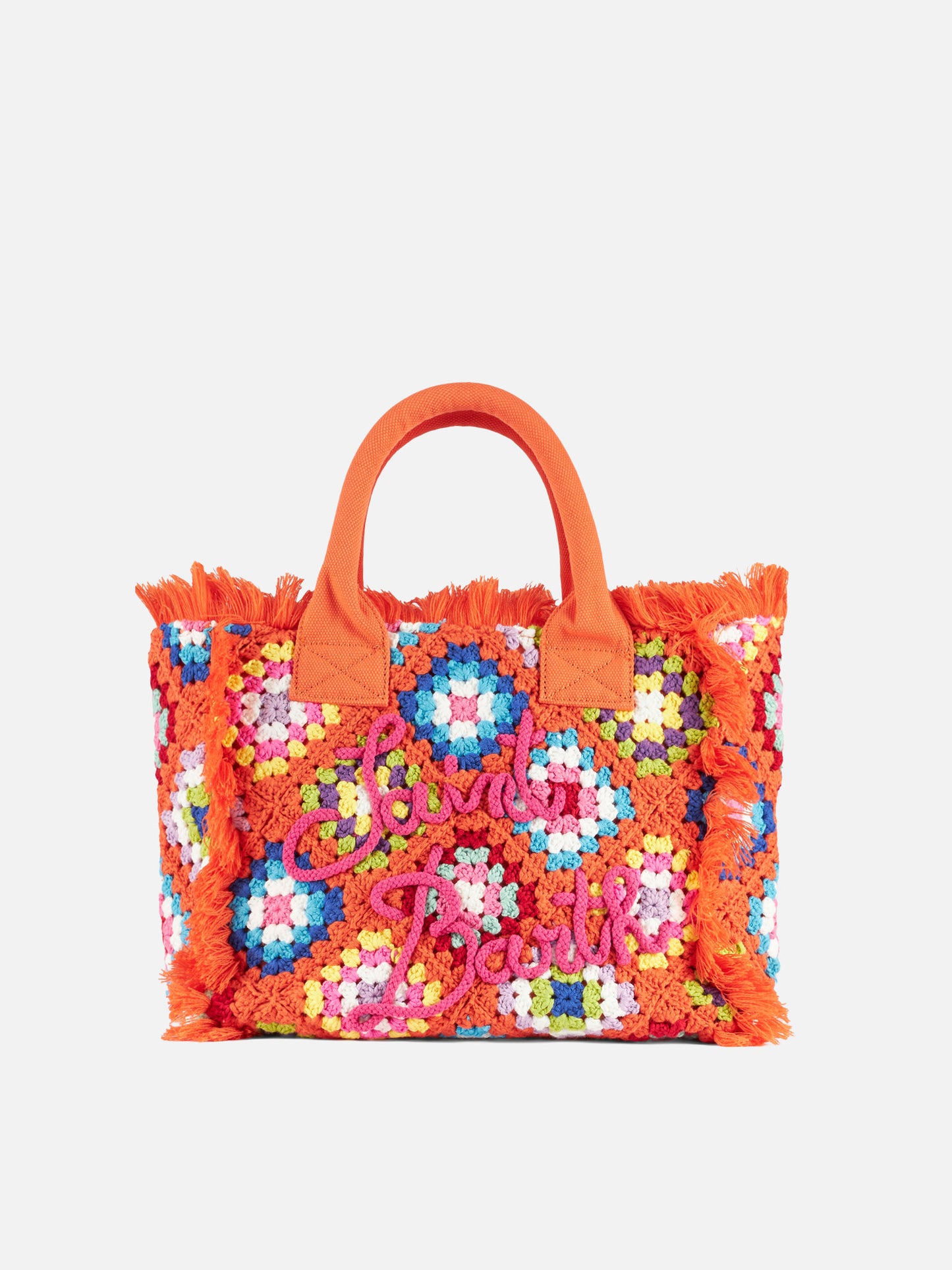 Colette Häkeltasche mit orangefarbenem Fliesenmuster