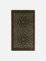 Fouta in morbido jacquard con bordo a onde