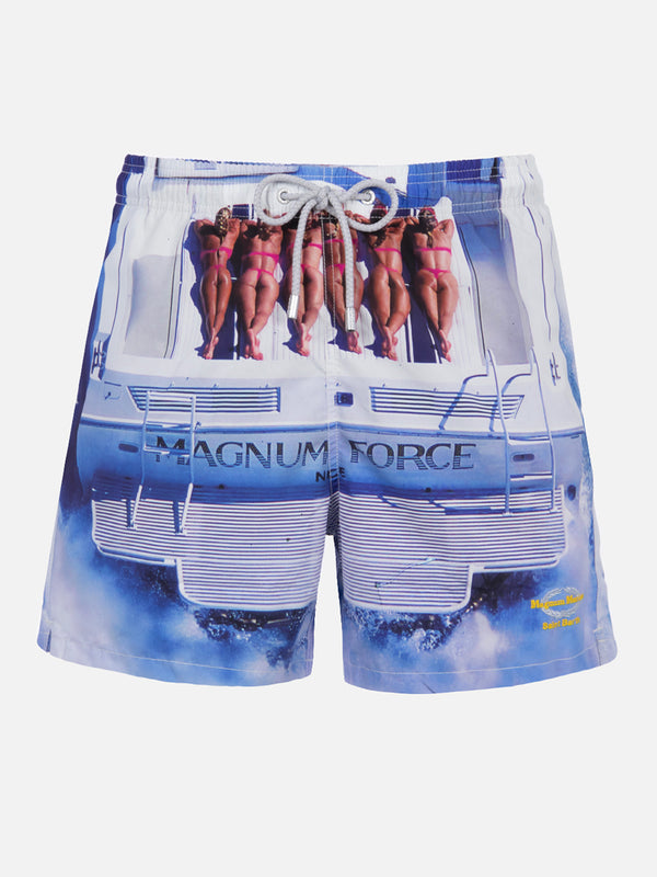 Mittellange Badeshorts Gustavia für Herren mit platziertem Aufdruck | MAGNUM MARINE SPECIAL EDITION