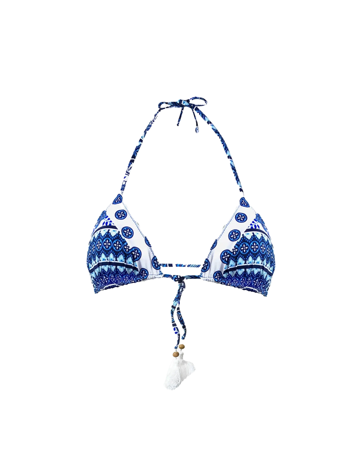 Gipsy print triangle with tassels - MC2 Saint Barth