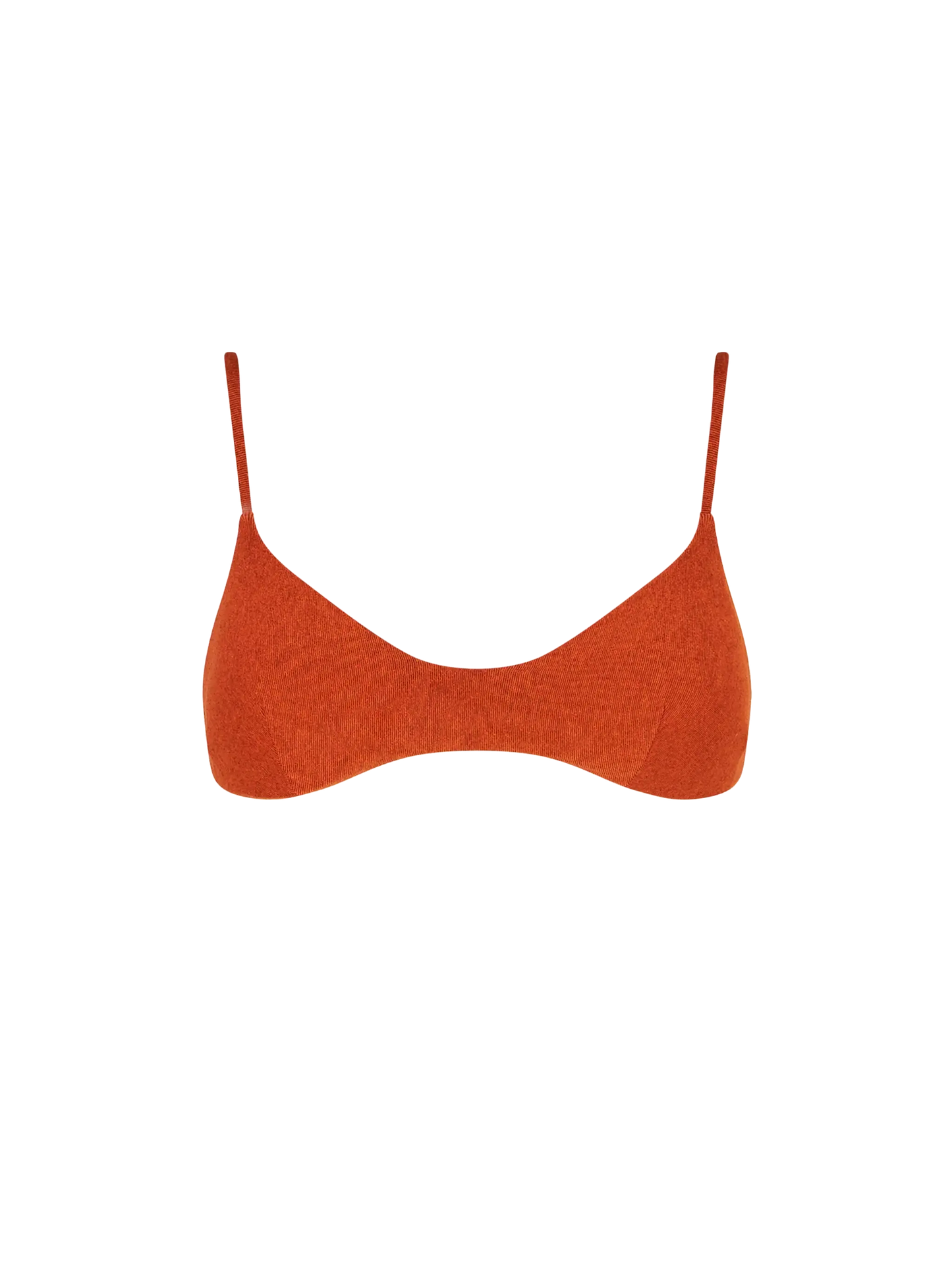 Orangefarbenes Bralette mit Lurex-Oberteil