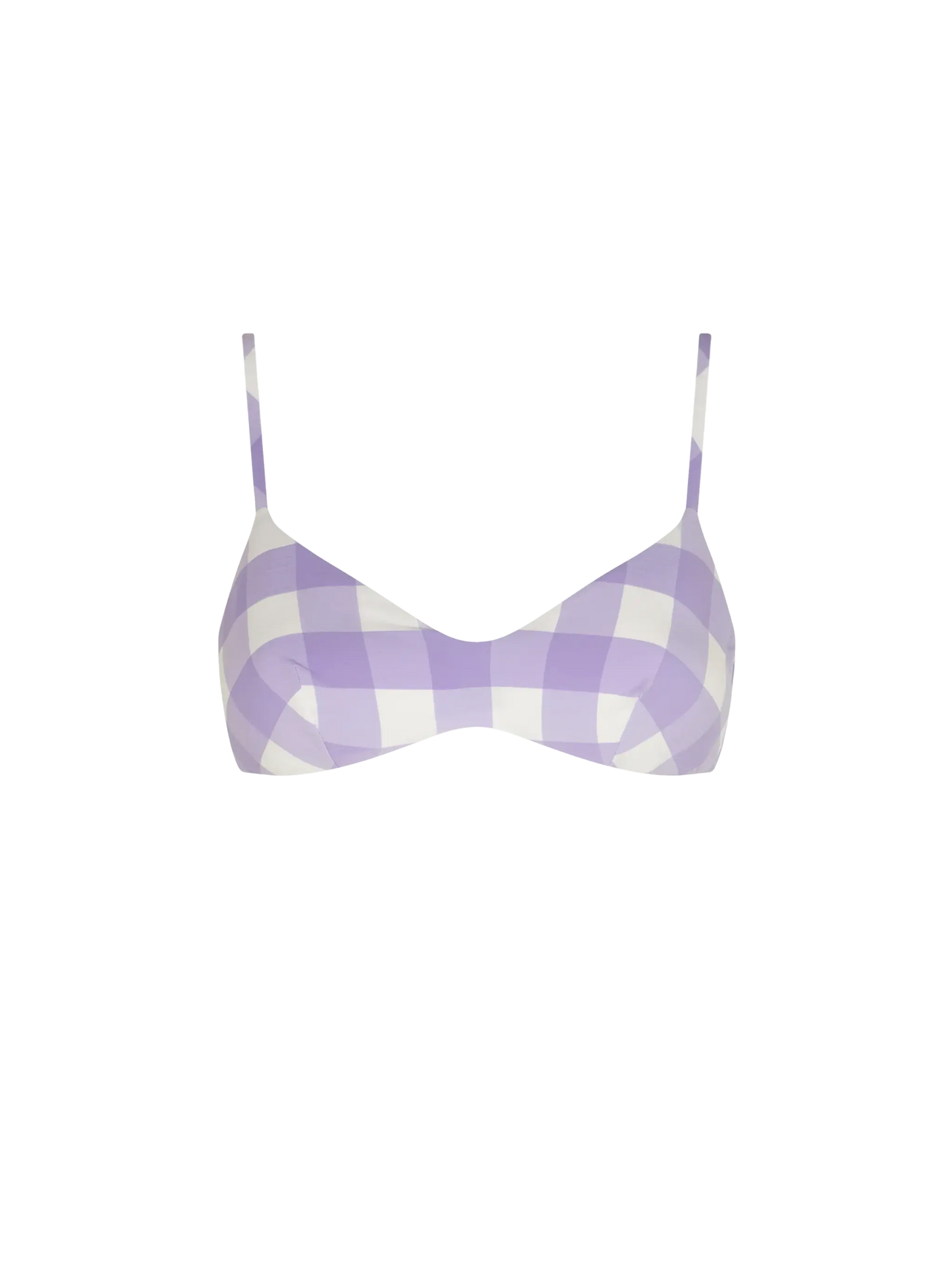 Lilac gingham bralette