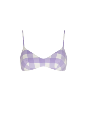 Lilac gingham bralette