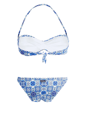 Bikini a fascia stampa optical