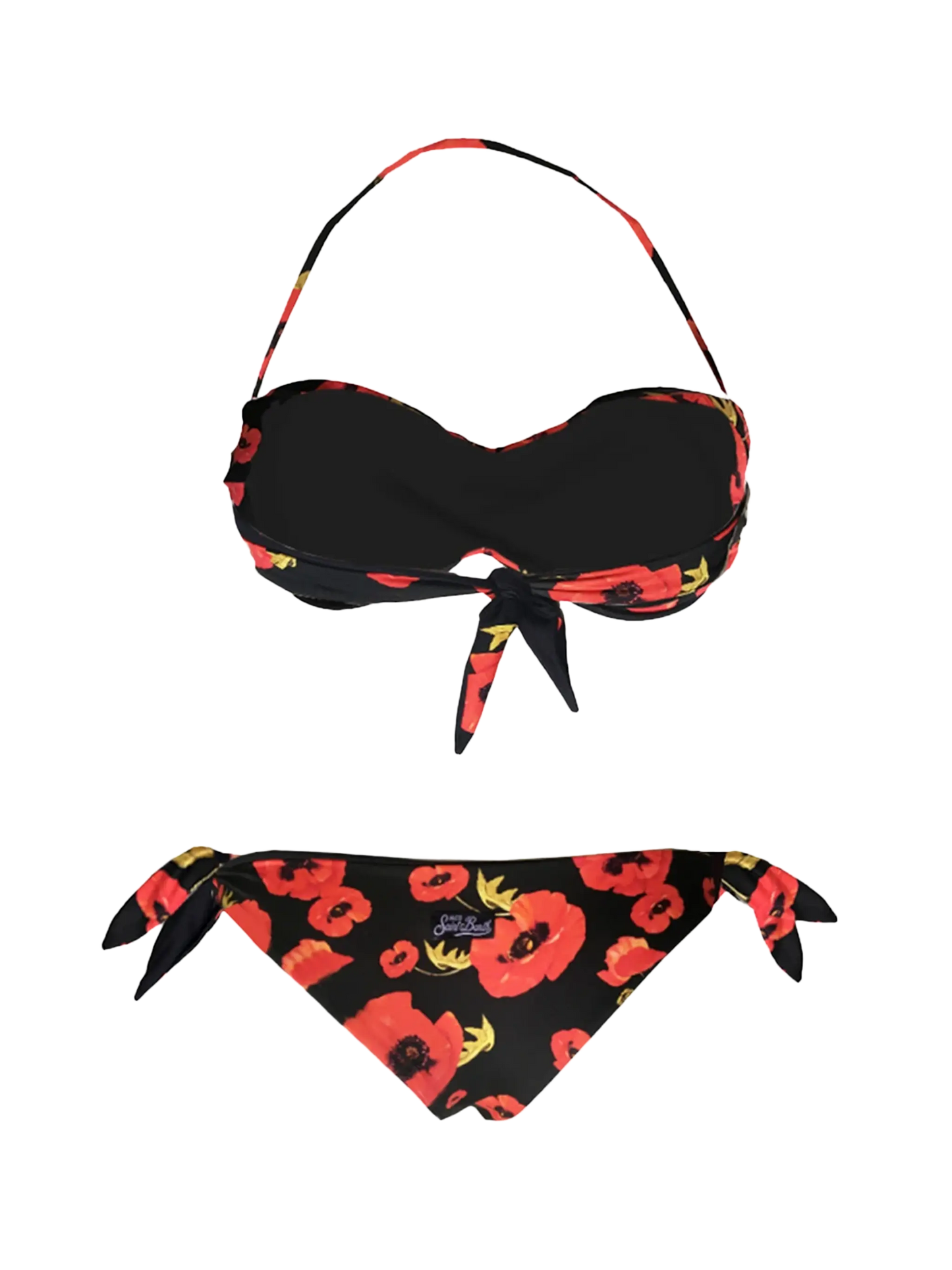 Bandeau-Bikini mit Blumenmuster