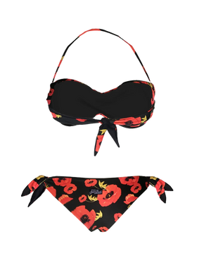 Bandeau-Bikini mit Blumenmuster