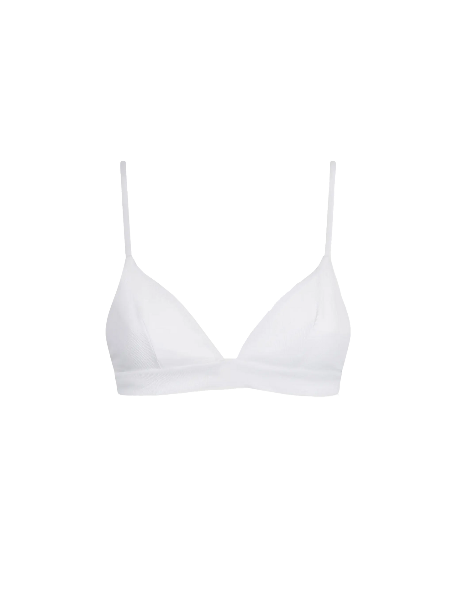 Weißes, geripptes Triangel-Top