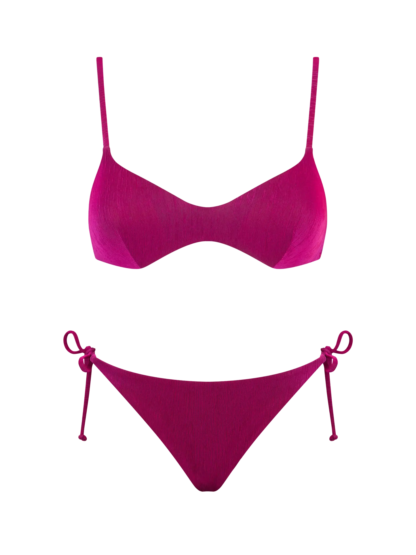 Woman fuchsia bralette bikini