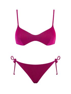 Woman fuchsia bralette bikini