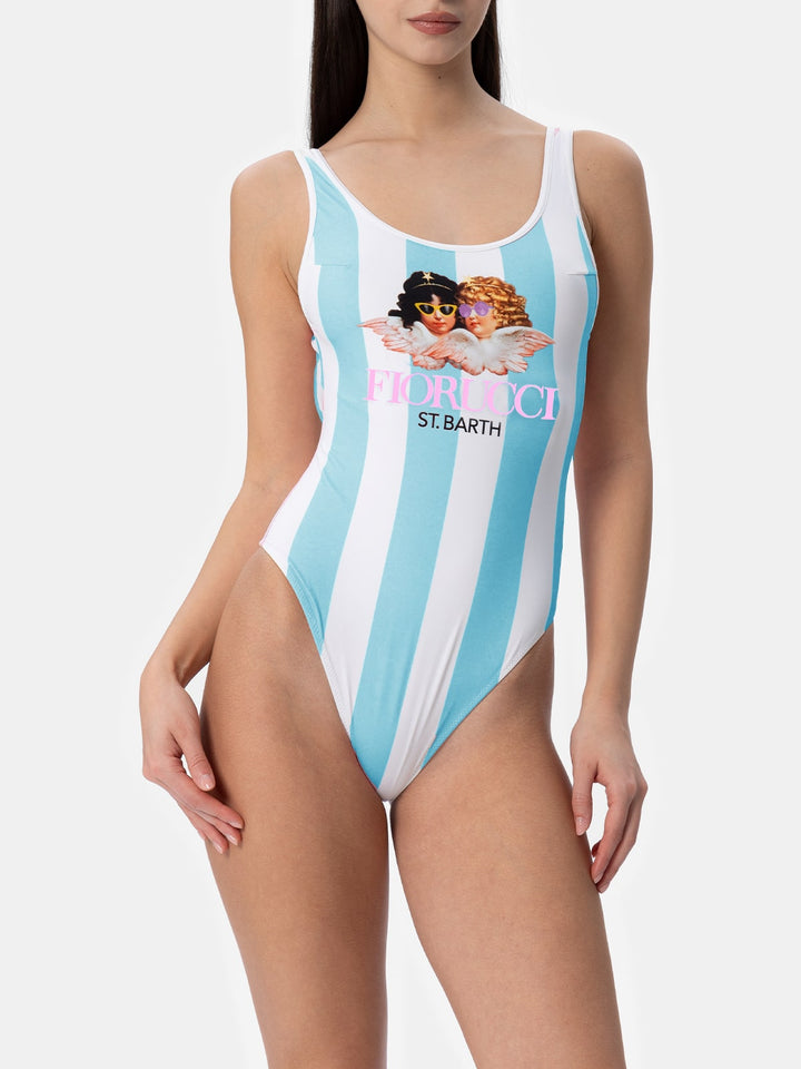 Costume intero da donna con stampa scollo a V Althea | FIORUCCI SPECIAL EDITION