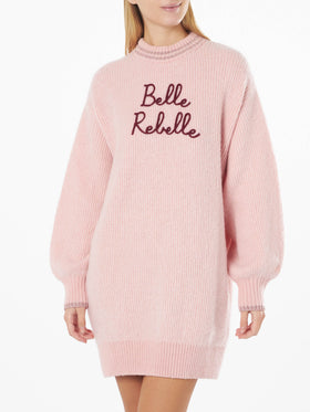 Abito in maglia garzata con ricamo Belle Rebelle