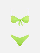 Bikini a fascia verde acido