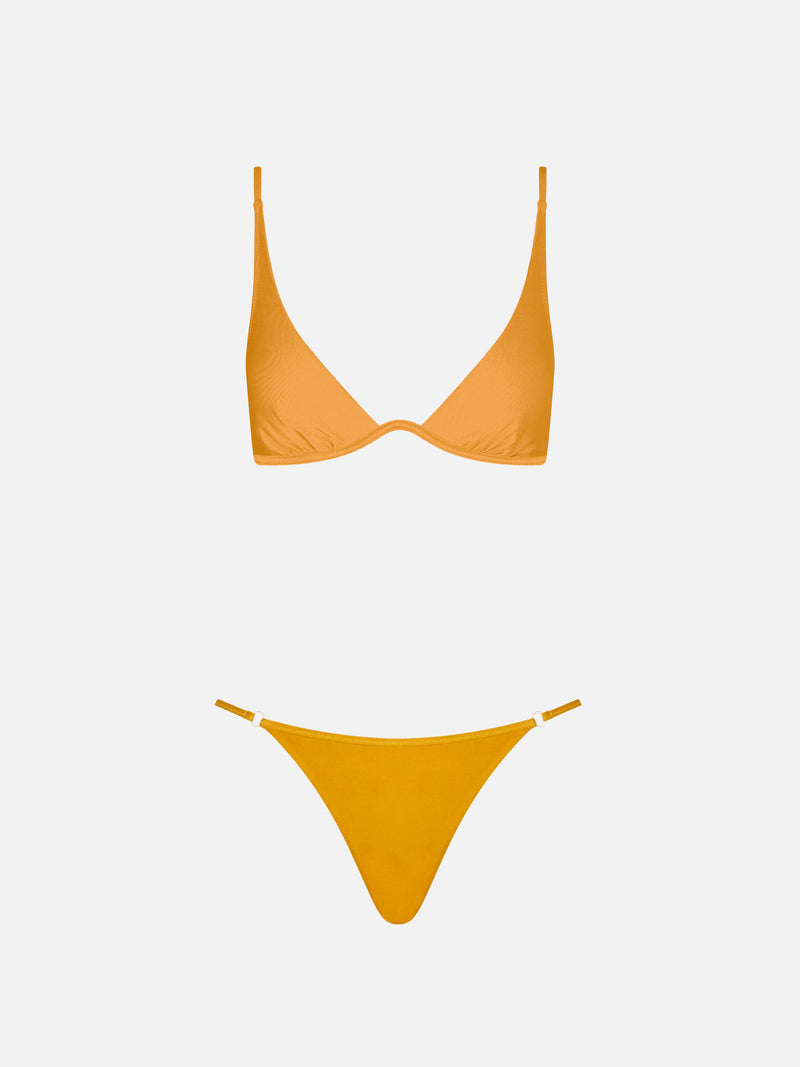 Ockergelber Triangel-Bikini mit Bügel für Damen Winona Jodene