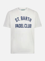 Man heavy cotton t-shirt with St. Barth Padel club