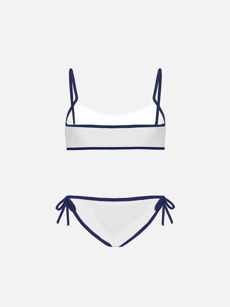 Weißer Bralette-Bikini für Mädchen