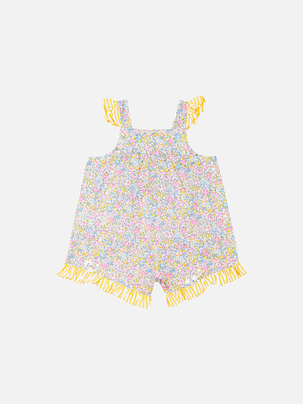 Yellow Liberty fabric baby dress