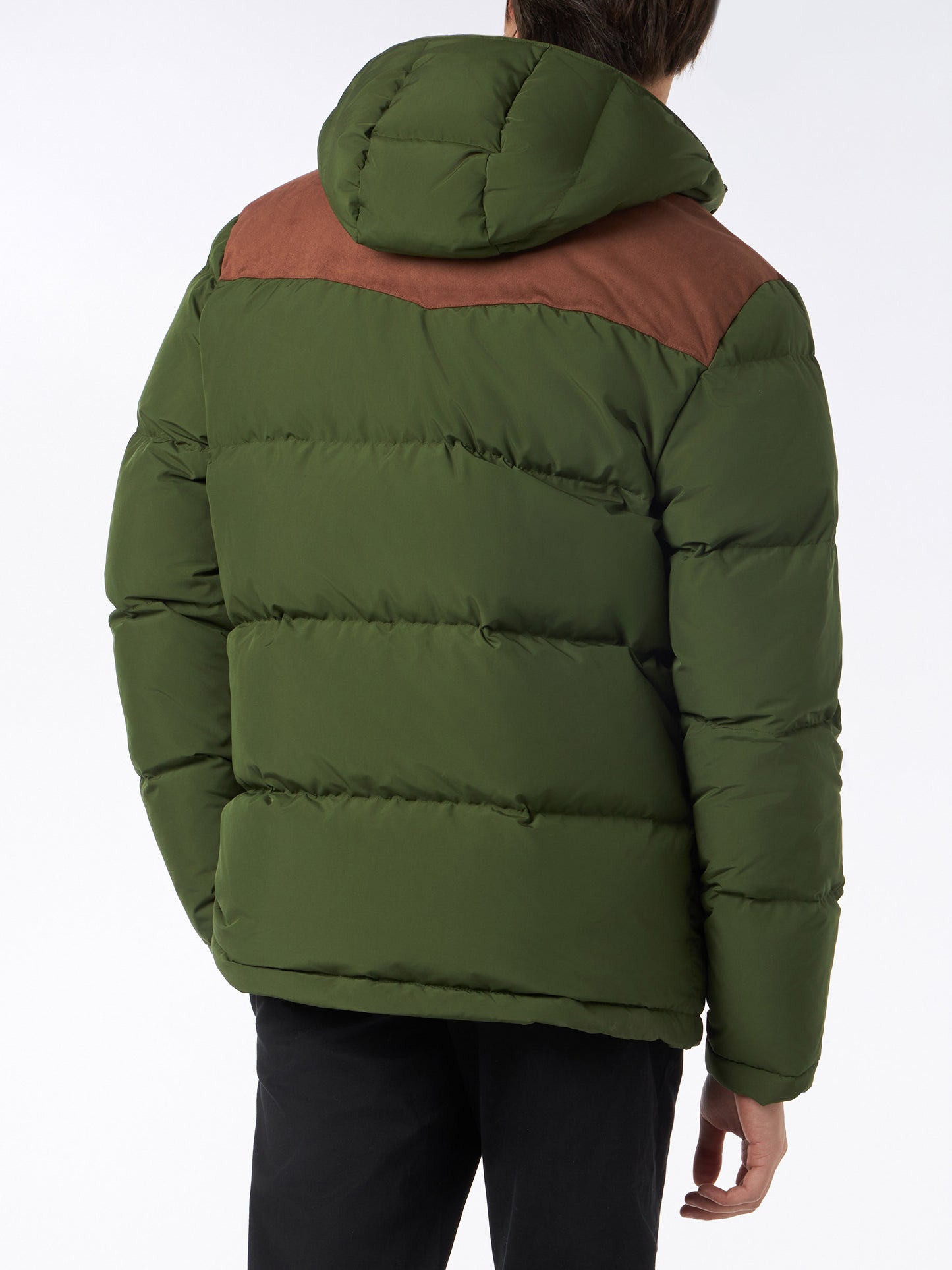 Militärgrüne Daunenjacke mit Kapuze für Herren Baxter