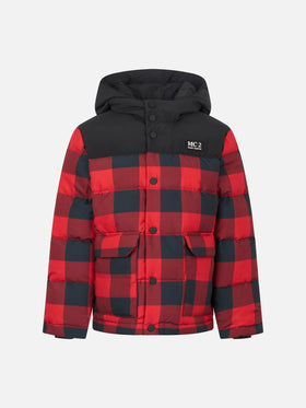 Boy hooded down padded jacket Baxter with Bart Simpson print | THE SIMPSONS SPECIAL EDITION - MC2 Saint Barth
