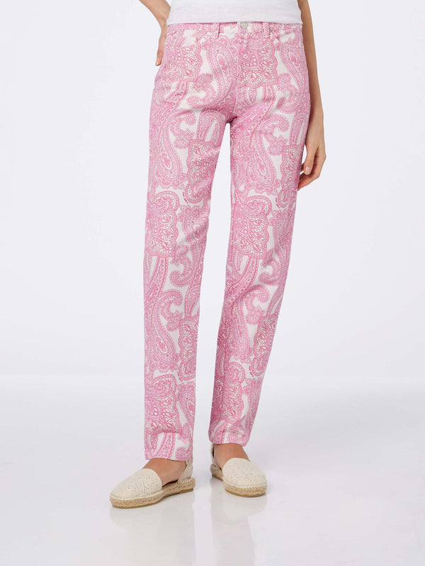 Damen-Denim Belleville mit rosa Paisley-Print