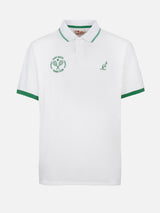 Man white cotton piquet polo shirt Beverly Hills | AUSTRALIAN BRAND SPECIAL EDITION