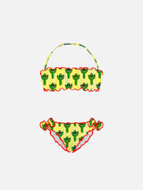 Mädchen-Bikini mit fröhlichem Kaktus-Print