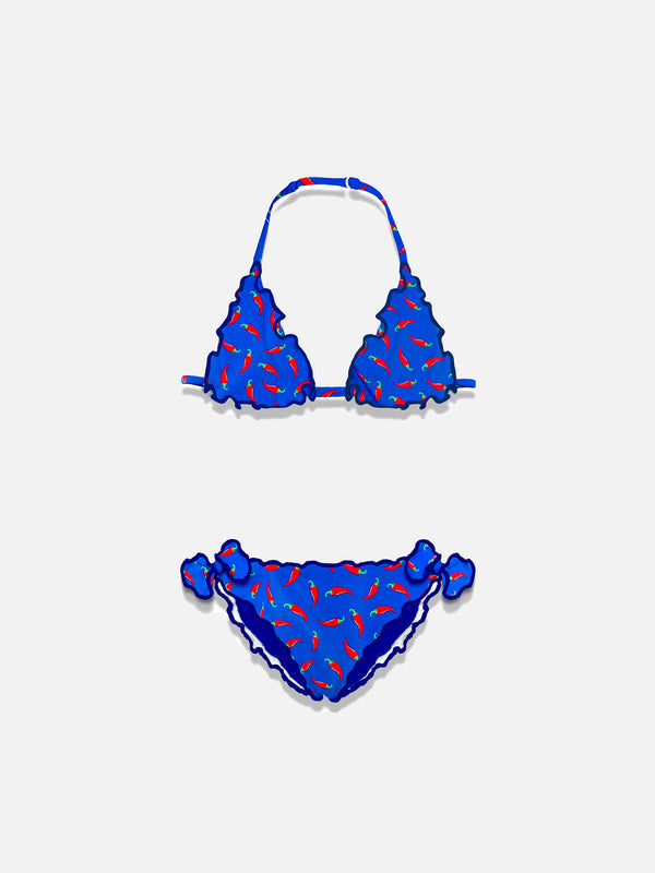 girl-triangle-bikini-chili-pepper-print