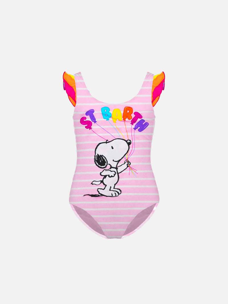 Costume da bagno da bambina con volant stampa Snoopy | Edizione speciale Peanuts®