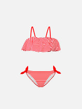 Girls Red Stripes Bikini