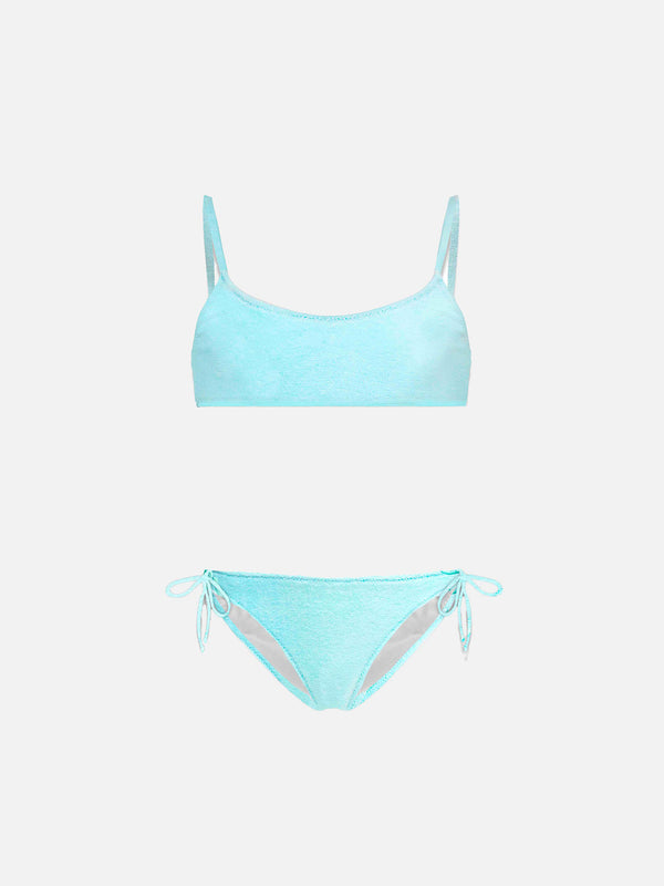 Frottee-Bralette-Bikini für Mädchen