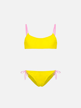 Bralette-Bikini für Mädchen mit St. Barth-Stickerei