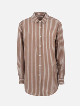 Chemise femme en coton Brigitte à imprimé rayé 
