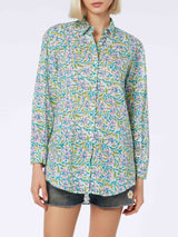 Woman cotton shirt Brigitte with flower print