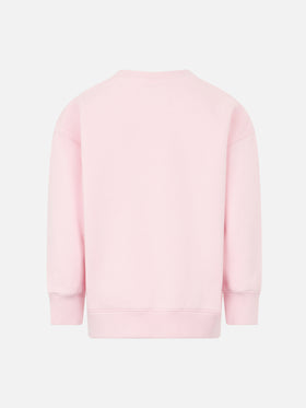 Girl fleece sweatshirt with Barbie St. Barth print | BARBIE SPECIAL EDITION