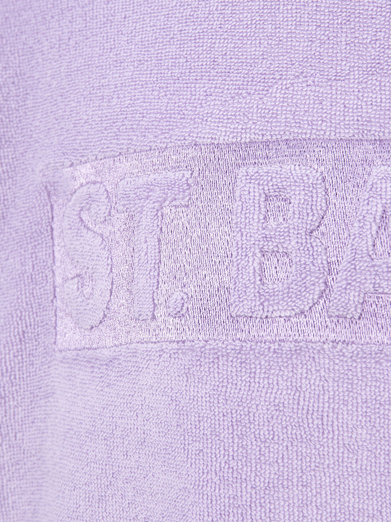 Fliederfarbenes Frottee-Sweatshirt Briony für Mädchen mit Saint Barth-Logo