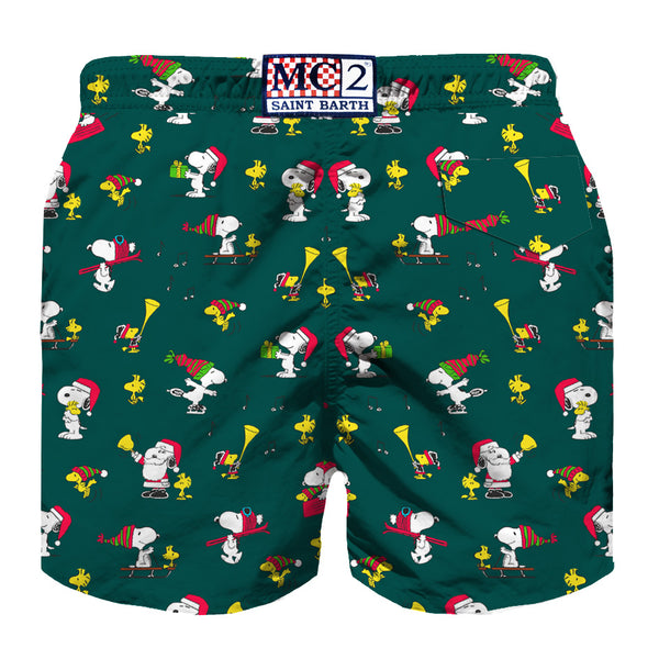 Badeshorts für Jungen aus leichtem Stoff mit weihnachtlichem Snoopy-Aufdruck | SNOOPY – PEANUTS™ SONDEREDITION