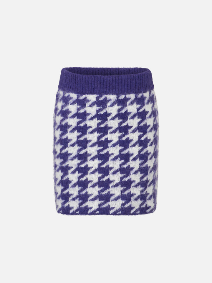 Mädchen-Strickrock mit Schmuckknöpfen