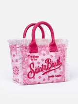 Borsa Colette in tela di cotone rosa bandana