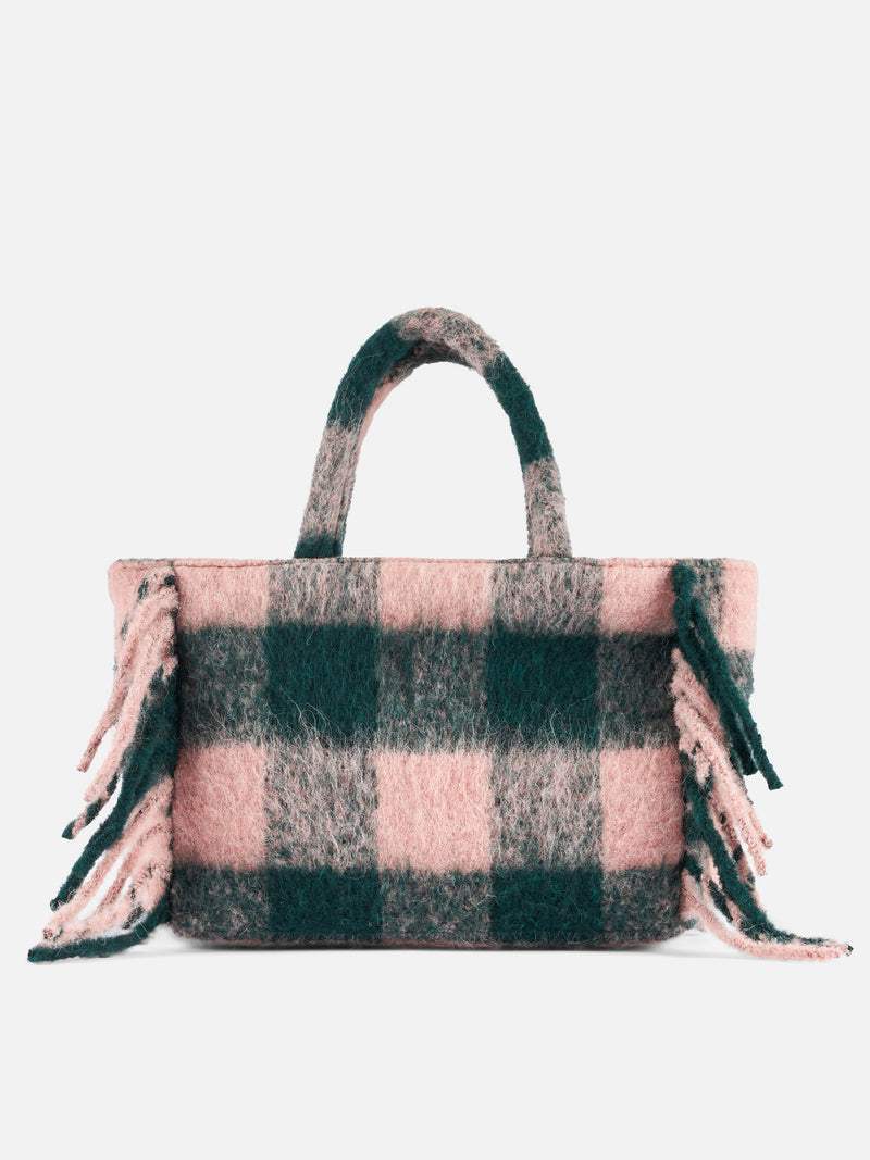 Colette blanket handbag with check print