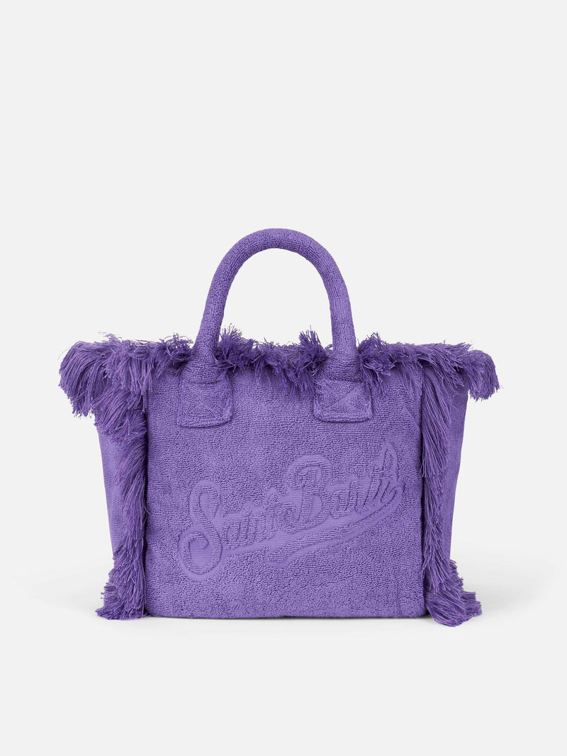 Colette purple terry soft handbag