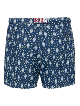 Herren-Badeshorts aus leichtem Stoff Lighting Micro Fantasy mit Uhrenaufdruck