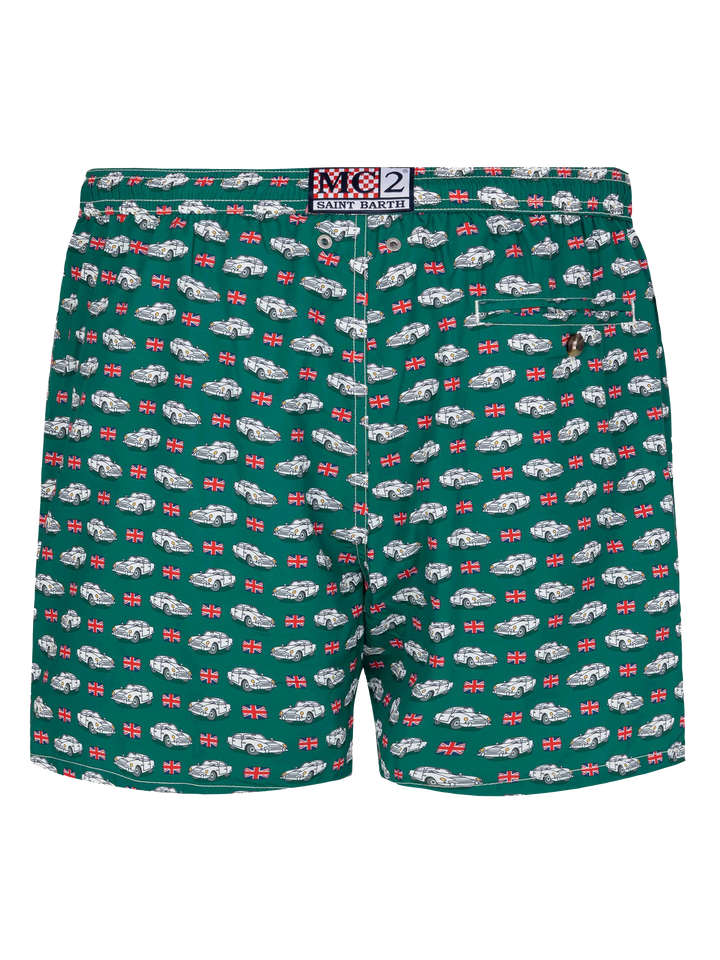 Badeshorts aus leichtem Stoff Lighting mit Auto-Print