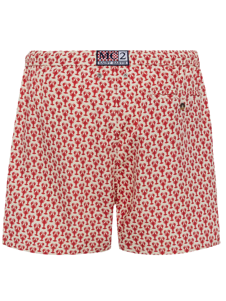 Lightweight fabric swim shorts Lighting 70 with lobster print