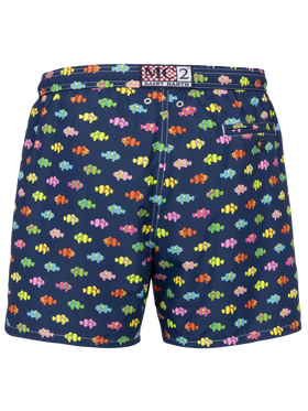 Costume da bagno da uomo in tessuto leggero Lighting Micro Fantasy con stampa pesci pagliaccio
